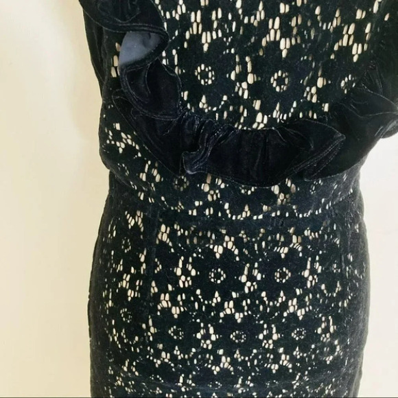 Anthropologie Nightcap Ruffled Velvet Lace Dress Size Small NWT $358 - Picture 7 of 16